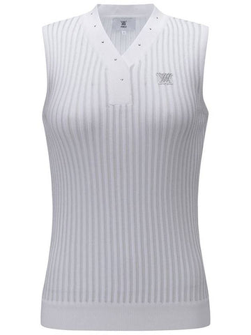 W Bone Tissue Metal Mix Sleeveless ShirtWH - ANEWGOLF - BALAAN 1