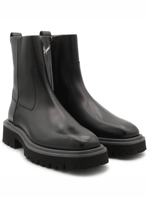 Salvatore Ferragamo Black Leather Boots - SALVATORE FERRAGAMO - BALAAN 3