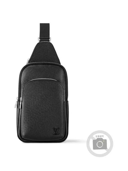 Men's Avenue Logo Patch Sling Bag Black - LOUIS VUITTON - BALAAN 2