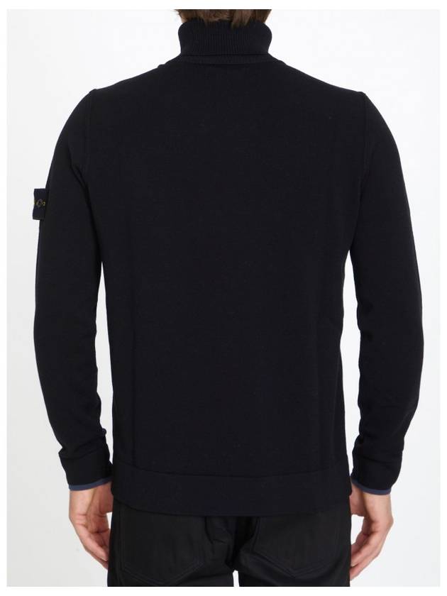 Wappen Patch Wool Turtleneck Black - STONE ISLAND - BALAAN 4