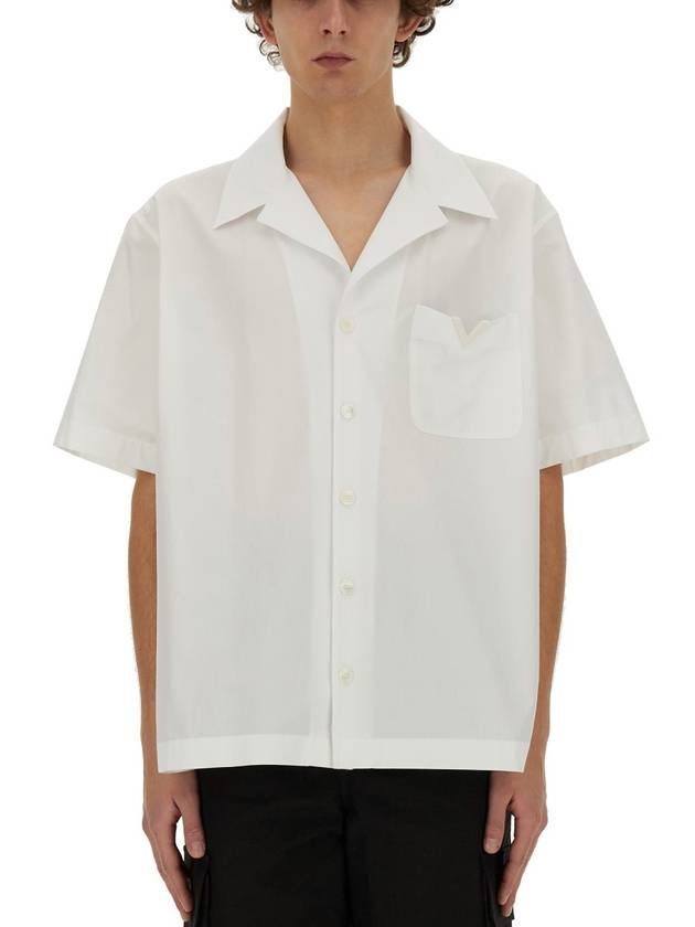 Men s V logo short sleeve shirt white - VALENTINO - BALAAN 2