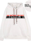 Men s Logo Print White Hoodie NMW20203 081 - IH NOM UH NIT - BALAAN 2