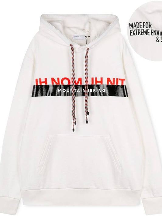 Men s Logo Print White Hoodie NMW20203 081 - IH NOM UH NIT - BALAAN 2