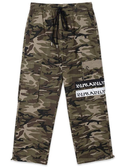 Street Patch Graffiti Logo Cargo Pants Camo Khaki - BLACKBLOND - BALAAN 2