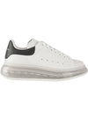 Oversized Clear Sole Low Top Sneakers Black White - ALEXANDER MCQUEEN - BALAAN 2