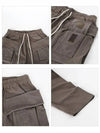 Drawstring Cropped Cargo Cotton Baggy Pants Dust - RICK OWENS - BALAAN 5