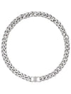 Triomphe Gourmette Rhodium Finish Necklace Silver - CELINE - BALAAN 3