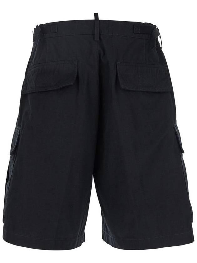 'Icon New Generation' Black Cargo Shorts In Cotton Man - DSQUARED2 - BALAAN 2