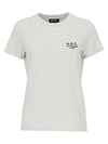 Denise Embroidered Logo Short Sleeve T-shirt Ecru - A.P.C. - BALAAN 2