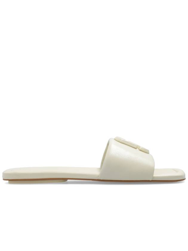 Marc Jacobs Slides With Logo, Women's, Cream - MARC JACOBS - BALAAN 1