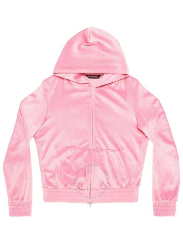 stretch velvet hooded zip-up pink - BALENCIAGA - BALAAN 2