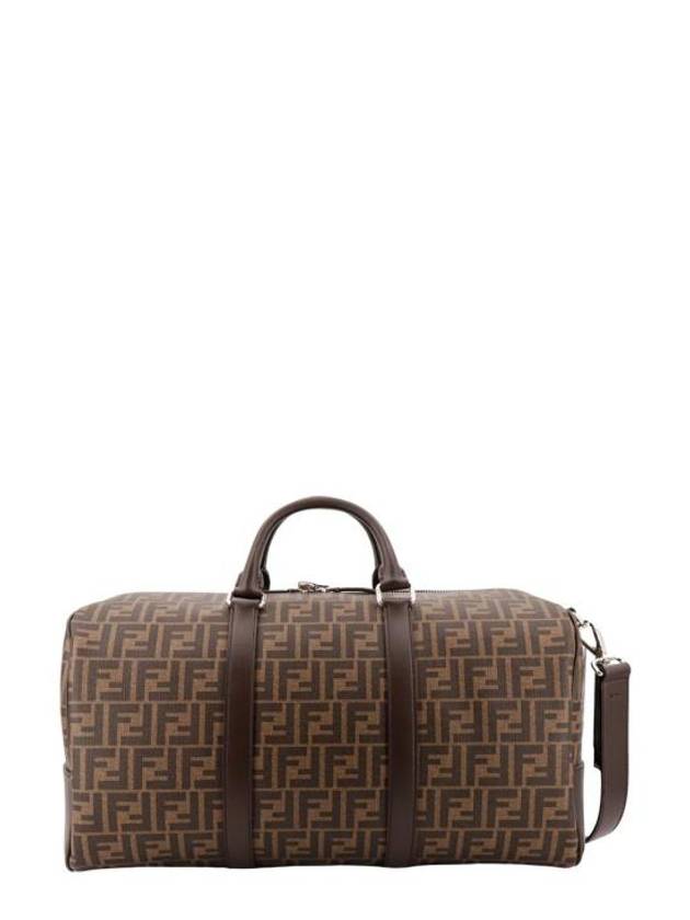 Medium FF Fabric Duffle Brown - FENDI - BALAAN 3