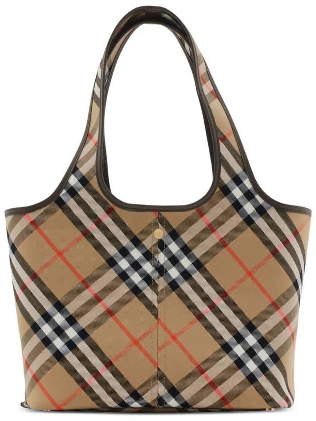 Check Small Tote Bag Sand - BURBERRY - BALAAN 6