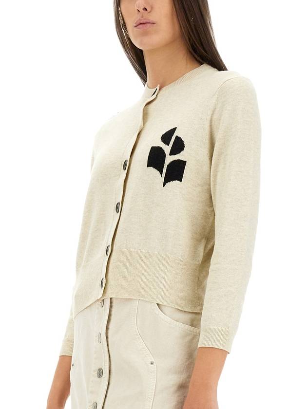 Newton Cotton Cardigan Light Grey - ISABEL MARANT ETOILE - BALAAN 5