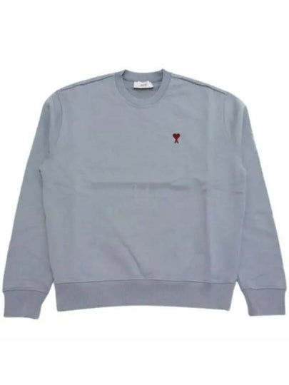 De Coeur Embossed Logo Crewneck Sweatshirt Blue - AMI - BALAAN 2