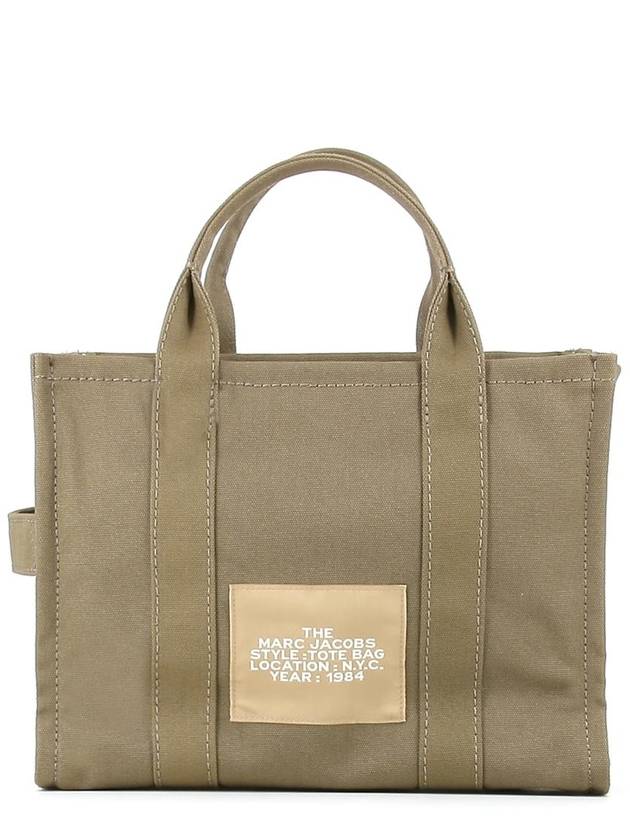 Logo Medium Canvas Tote Bag Slate Green - MARC JACOBS - BALAAN 4