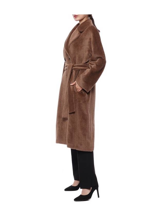 Zaire Alpaca Women's Single Coat Brown - MAX MARA - BALAAN 5