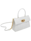 Gancini Hand Cross Bag White - SALVATORE FERRAGAMO - BALAAN 2