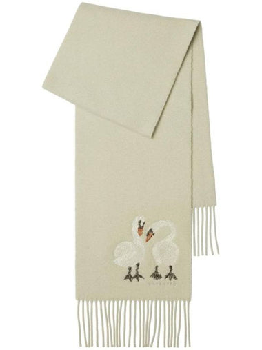 Swan embroidery scarf 8094080 - BURBERRY - BALAAN 1