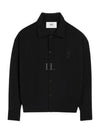 De Coeur Logo Wool Cardigan Black - AMI - BALAAN 2