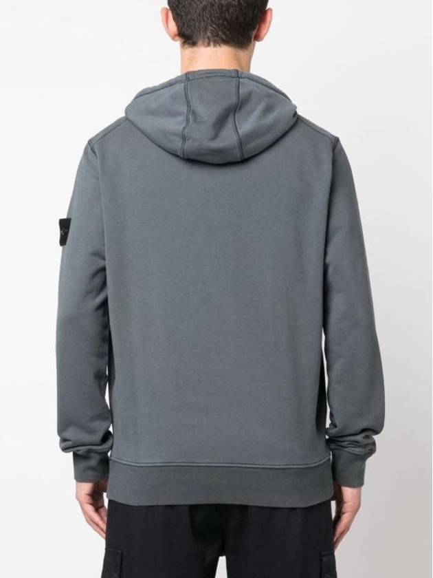 Signature Logo Patch Hoodie Grey - STONE ISLAND - BALAAN 5