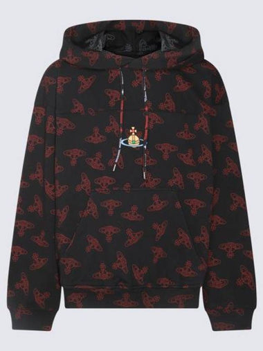 Fresh Allover Logo Print Hoodie Black - VIVIENNE WESTWOOD - BALAAN 1