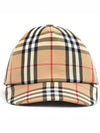 logo applique vintage check ball cap beige - BURBERRY - BALAAN.