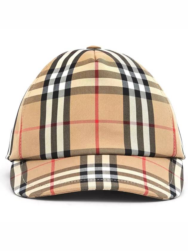 logo applique vintage check ball cap beige - BURBERRY - BALAAN 2