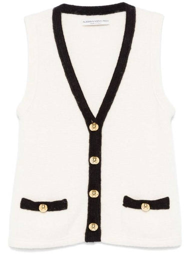 Alessandra Rich Tank Top With Contrasting Edge - ALESSANDRA RICH - BALAAN 1