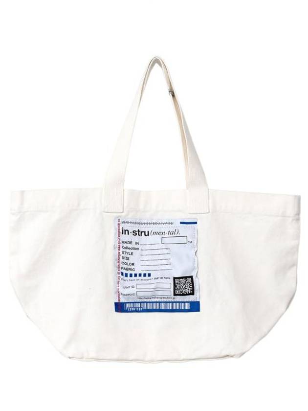 Big Name Tote Bag White - MAISON MIHARA YASUHIRO - BALAAN 1