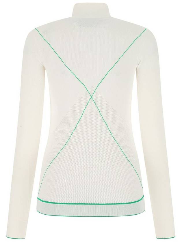 Salon Contrast Stitch Neck Collar White - BOTTEGA VENETA - BALAAN 3