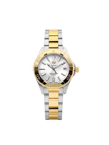 Aquaracer Date Quartz Watch Gold Silver - TAG HEUER - BALAAN 1