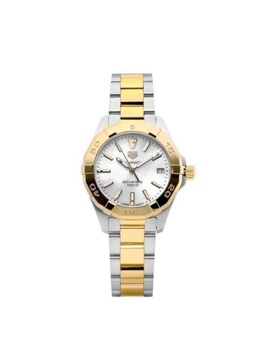 Aquaracer Date Quartz Watch Gold Silver - TAG HEUER - BALAAN 1