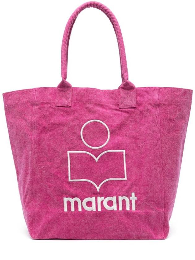 Yenky Embroidered Logo Large Shopper Tote Bag Pink - ISABEL MARANT - BALAAN 2