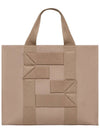 Men's FF Motif Canvas Large Shopper Tote Bag Beige - FENDI - BALAAN 1