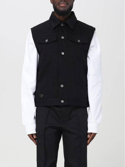 Bull Denim Vest Black - PRADA - BALAAN 2