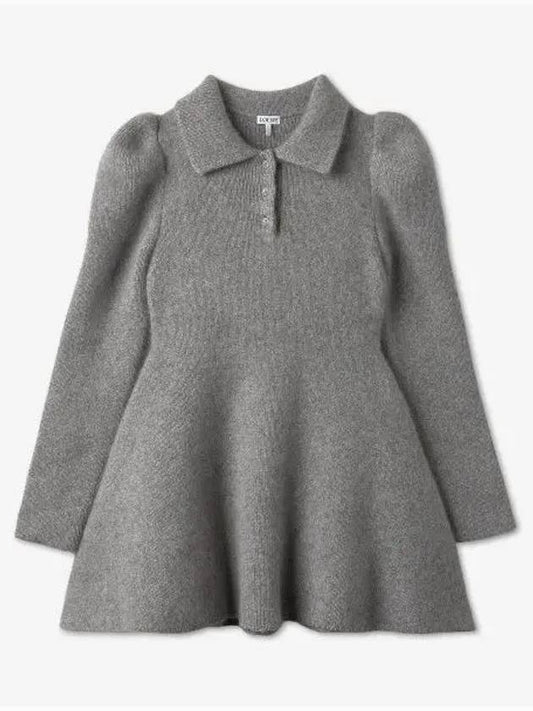 Cashmere Short Dress Grey - LOEWE - BALAAN 1