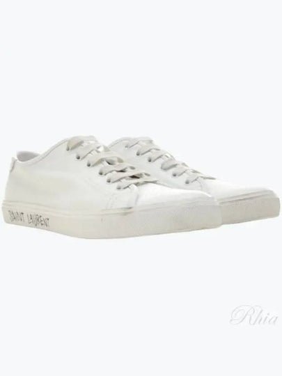 Men's Malibu Low Top Sneakers White - SAINT LAURENT - BALAAN 2