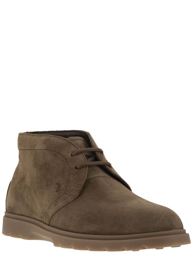 Suede Desert Winter Boots Brown - TOD'S - BALAAN 3