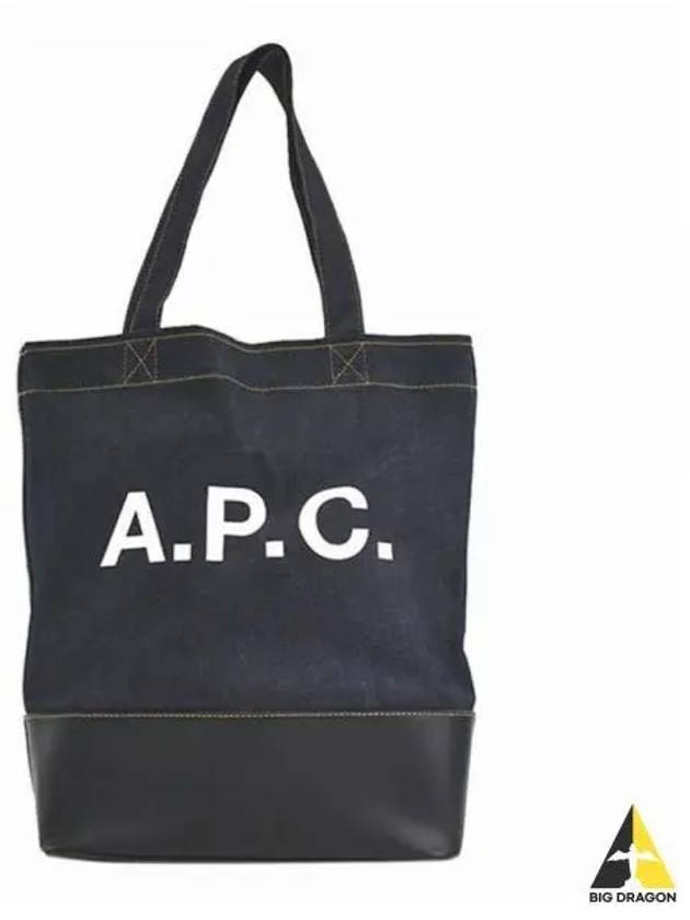 Logo Denim Axelle Tote Bag Navy - A.P.C. - BALAAN 2