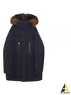 Faux Fur-Trimmed Oversized Parka Navy - BURBERRY - BALAAN 2