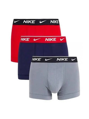 Men's Essential Cotton Stretch Trunk Briefs 3 Pack - NIKE - BALAAN 1