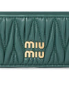 Materasse Nappa Leather Card Wallet Lagoon Blue - MIU MIU - BALAAN 6