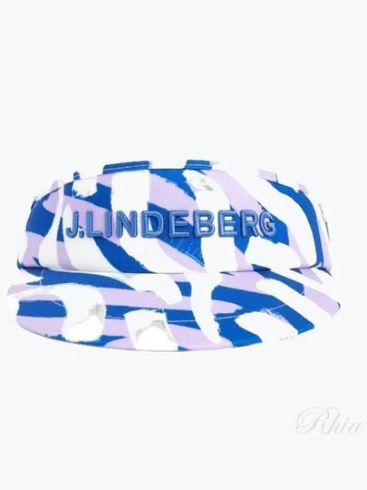 Viktor Print Embroidered Logo Visor Blue Purple - J.LINDEBERG - BALAAN 2