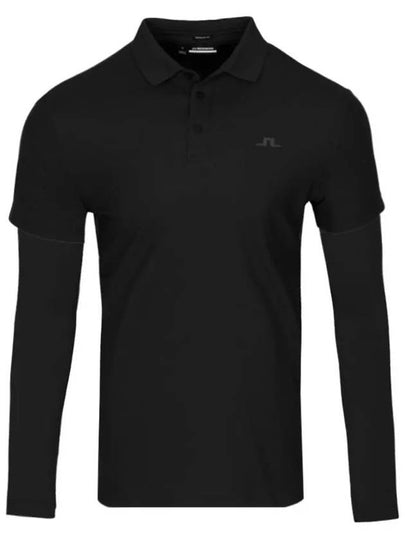 Liam Regular Fit Long Sleeve Polo Shirt Black - J.LINDEBERG - BALAAN 2