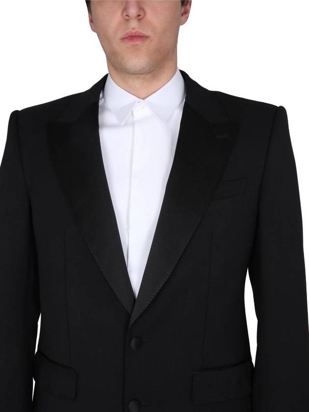 single breasted stretch wool Sicilia Sicilia fit tuxedo jacket black - DOLCE&GABBANA - BALAAN 5