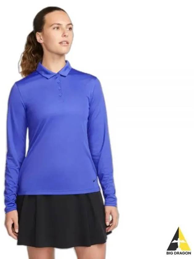 Women's Golf Dri Fit Victory Long Sleeve Polo DH2316 430 Dri Fit Victory Womens Long Sleeve Golf Polo - NIKE - BALAAN 2