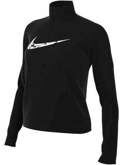 Dri-Fit Swoosh Quarter Zip Up Long Sleeves T Shirt Black - NIKE - BALAAN 2