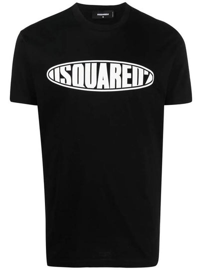 logo cotton short sleeve t-shirt black - DSQUARED2 - BALAAN 2