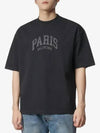 Cities Paris Logo Medium Short Sleeve T-Shirt Black - BALENCIAGA - BALAAN 2